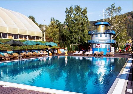 Услуги Эко-парка Адмирал - Теплые открытые бассейны в Красноярске